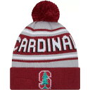 ニューエラ メンズ 帽子 アクセサリー New Era Men's Stanford Cardinal Cardinal Pom Wordmark Beanie...