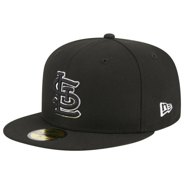 ニューエラ メンズ 帽子 アクセサリー New Era Cardinals 5950 Evergreen Side Patch Fitted Hat Black/White