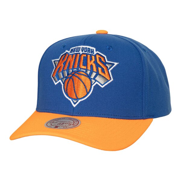 ミッチェル&ネス メンズ 帽子 アクセサリー New York Knicks Mitchell & Ness Soul XL Logo Pro Crown Snapback Hat Blue/Orange