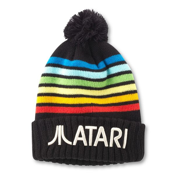 ꥫˡɥ  ˹ ꡼ Atari American Needle Unisex Pillow Line Cuffed Knit Hat with Pom Black