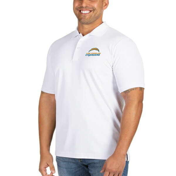 AeBOA Y |Vc gbvX Los Angeles Chargers Antigua Big & Tall Legacy Pique Polo White