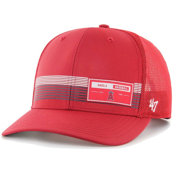 フォーティーセブン メンズ 帽子 アクセサリー Los Angeles Angels '47 Rangefinder brrr Trucker Adjustable Hat Red