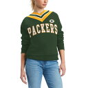 トミー ヒルフィガー レディース パーカー・スウェットシャツ アウター Green Bay Packers Tommy Hilfiger Women's Heidi Raglan VNeck Sweater Green