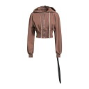【送料無料】 リックオウエンス レディース パーカー・スウェットシャツ アウター Sweatshirts Brown