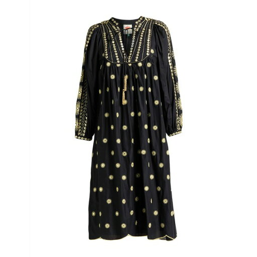 【送料無料】 ファーム リオ レディース ワンピース トップス Midi dresses Black 【送料無料】 ファーム リオ レディース ワンピース トップス Midi dresses Black