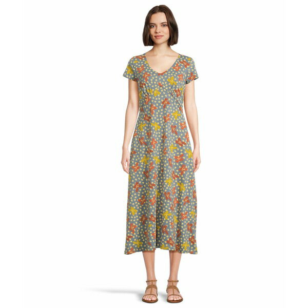 ドード アンドコー レディース ワンピース トップス Rose Midi Short Sleeve Dress North Shore Lily Print