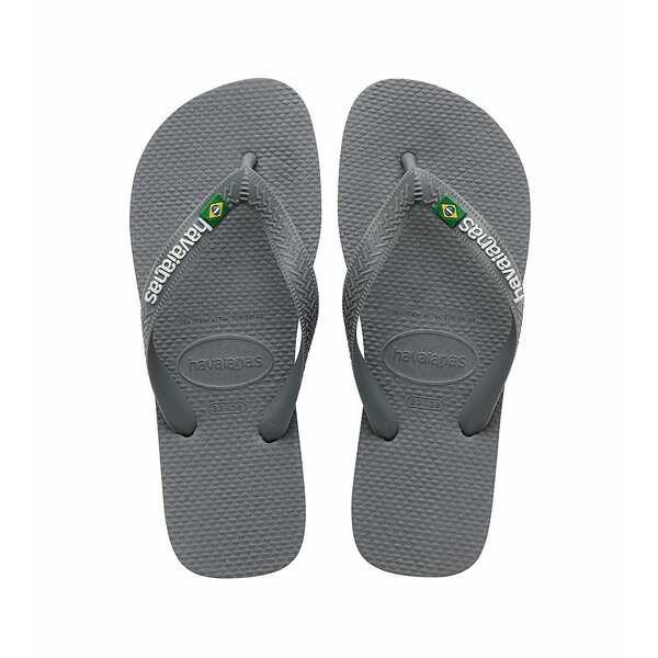 ハワイアナス メンズ サンダル シューズ Men's Brazil Logo Flip-Flop Sandals Steel Gray