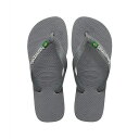 ハワイアナス メンズ サンダル シューズ Men 039 s Brazil Logo Flip-Flop Sandals Steel Gray