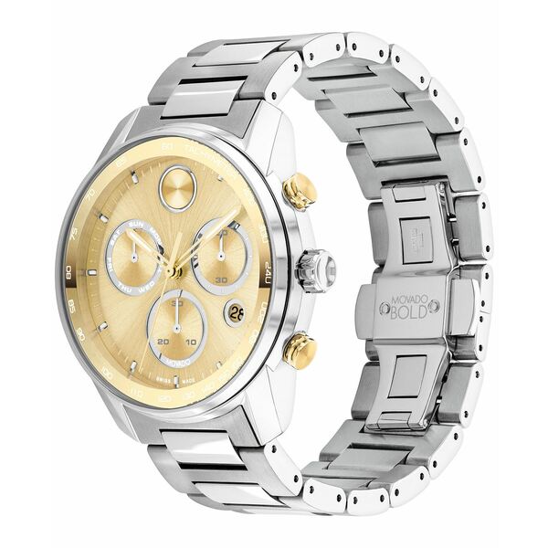 モバド モバド レディース 腕時計 アクセサリー Men's Swiss Chronograph Bold Verso Stainless Steel Bracelet Watch 44mm Two Tone