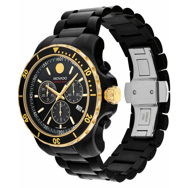 モバド モバド レディース 腕時計 アクセサリー Men's Series 800 Swiss Quartz Chrono Black PVD Watch 42mm Black