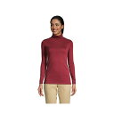 ランズエンド レディース カットソー トップス Women's Supima Cotton Long Sleeve Turtleneck T-Shirt Rich burgundy