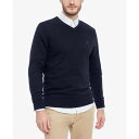 トミー・ヒルフィガー トミー ヒルフィガー メンズ ニット&セーター アウター Men's Essential Solid V-Neck Sweater Desert Sky