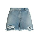 【送料無料】 ツインセット レディース デニムパンツ ボトムス Denim shorts Blue