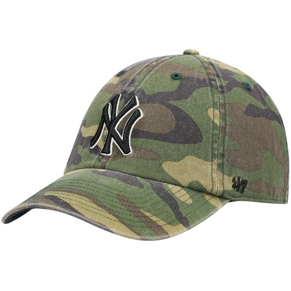 フォーティーセブン メンズ 帽子 アクセサリー New York Yankees '47 Team Clean Up Adjustable Hat Camo