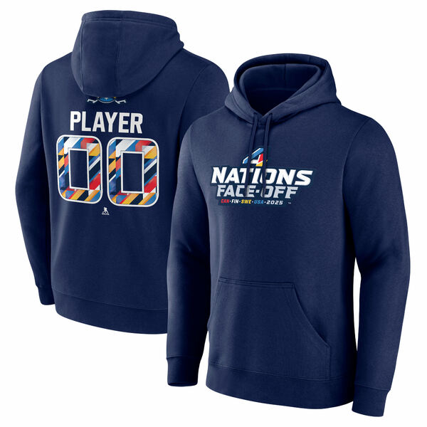 ファナティクス メンズ パーカー・スウェットシャツ アウター Fanatics 2025 4 Nations FaceOff Pullover Hoodie Navy