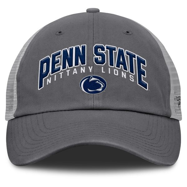 ファナティクス メンズ 帽子 アクセサリー Penn State Nittany Lions Fanatics Ionic Trucker Adjustable Hat Charcoal