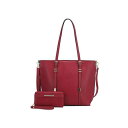 MKFRNV fB[X z ANZT[ Emery Women's Tote Bag with Wallet by Mia K Red