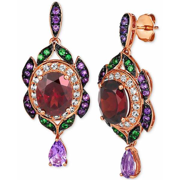 ルヴァン レディース ピアス＆イヤリング アクセサリー Multi-Gemstone Drop Earrings (7 ct. t.w.) in 14k Rose Gold 14K Strawberry Gold Earrings