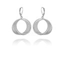 eB[E^n fB[X sAXCO ANZT[ Women's Orbital Hoop Earring Silver