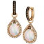  ǥ ԥ ꡼ Chocolatier® Neopolitan Opal (2-3/8 ct. t.w.) and Diamond (5/8 ct. t.w.) Drop Earrings in 14K Rose Gold Opal