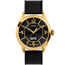 ^CbNX Y rv ANZT[ UFC Men's Quartz Athena Silicone Black Watch, 42mm Black