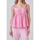 エンドレスローズ レディース カットソー トップス Women's Bow Accent Top Pink