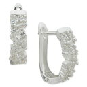 ANC fB[X sAXCO ANZT[ Silver-Tone Small Mixed Crystal Deco Huggie Hoop Earrings Crystal