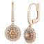  ǥ ԥ ꡼ Chocolate Diamond & Nude Diamond Flower Drop Earrings (1-1/4 ct. t.w.) in 14k Rose Gold 14K Strawberry Gold Earrings