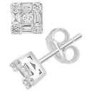 GtB[ RNV fB[X sAXCO ANZT[ EFFY&reg; Diamond Multi-Cut Cluster Stud Earrings (1/2 ct. t.w.) in 14k White Gold White Gold