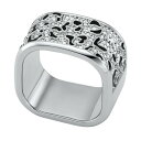 }CPR[X fB[X O ANZT[ Cheetah Print Band Ring Silver