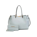 MKFRNV fB[X z ANZT[ Kane Women's Satchel Bag with Wallet by Mia K Light blue