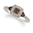 @ fB[X O ANZT[ Chocolate by Petite Chocolate and White Diamond Ring (3/8 ct. t.w.) in 14k Rose, Yellow or White Gold White Gold