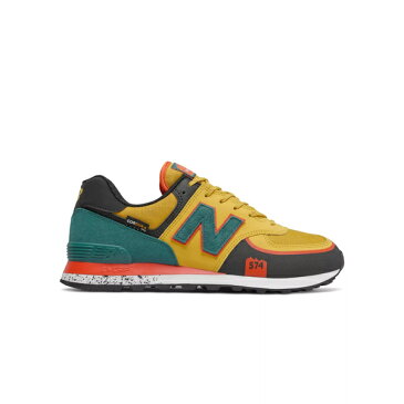 ニューバランス メンズ スニーカー シューズ New Balance 574 Cordura sneakers in yellow and black yellow