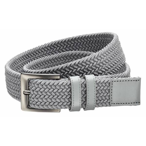 EH^[Ew[Q Y xg ANZT[ Walter Hagen Men's Solid Color Braided Golf Belt Grey