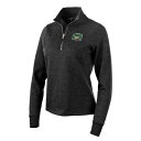 【送料無料】 アンティグア レディース パーカー・スウェットシャツ アウター Ohio Bobcats Antigua Women's Action QuarterZip Pullover Sweatshirt Heather Black