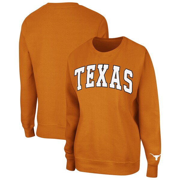 コロシアム レディース パーカー・スウェットシャツ アウター Texas Longhorns Colosseum Women's Campanile Pullover Sweatshirt Texas Orange