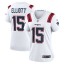 ナイキ レディース ユニフォーム トップス Ezekiel Elliott New England Patriots Nike Women's Game Player Jersey White