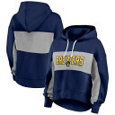 【送料無料】 ファナティクス レディース パーカー・スウェットシャツ アウター Milwaukee Brewers Fanatics Branded Women's Filled Stat Sheet Pullover Hoodie Navy