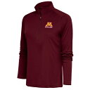 【送料無料】 アンティグア レディース パーカー・スウェットシャツ アウター Minnesota Golden Gophers Antigua Women's Soccer Logo Tribute QuarterZip Pullover Top Maroon