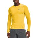 アンダーアーマー メンズ シャツ トップス Under Armour Men 039 s HeatGear Compression Long Sleeve Shirt Taxi/Black