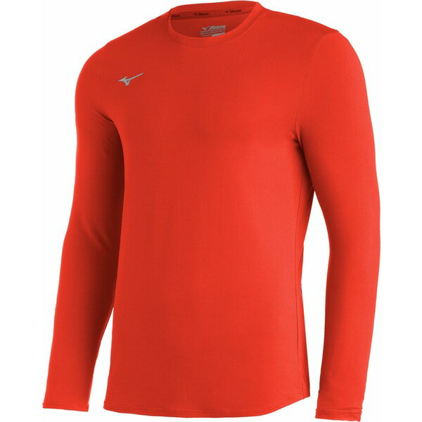 ミズノ メンズ ランニング スポーツ Mizuno Men's Competition Diamond Long Sleeve Shirt Orange