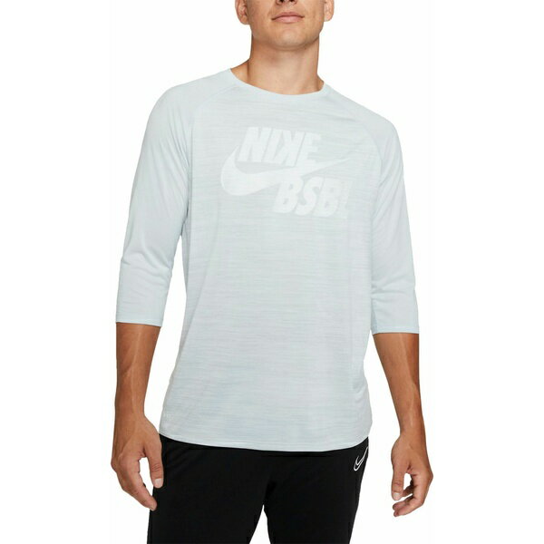 ナイキ メンズ ランニング スポーツ Nike Men's Velocity Legend 3/4 Sleeve Baseball Top Platinum