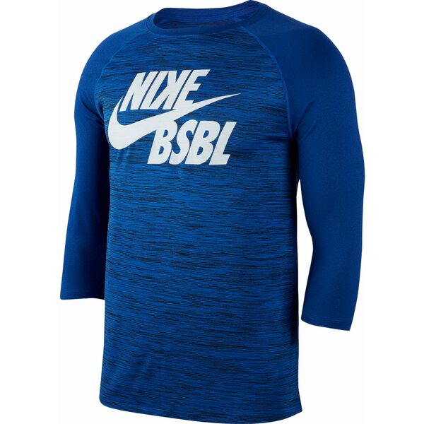 ナイキ メンズ ランニング スポーツ Nike Men's Velocity Legend 3/4 Sleeve Baseball Top Rush Blue