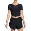 ʥ ǥ  ȥåץ Nike Women's One Fitted Dri-FIT Short-Sleeve Cropped Top Black