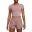 ʥ ǥ  ȥåץ Nike Women's One Fitted Dri-FIT Short-Sleeve Cropped Top Smokey Mauve