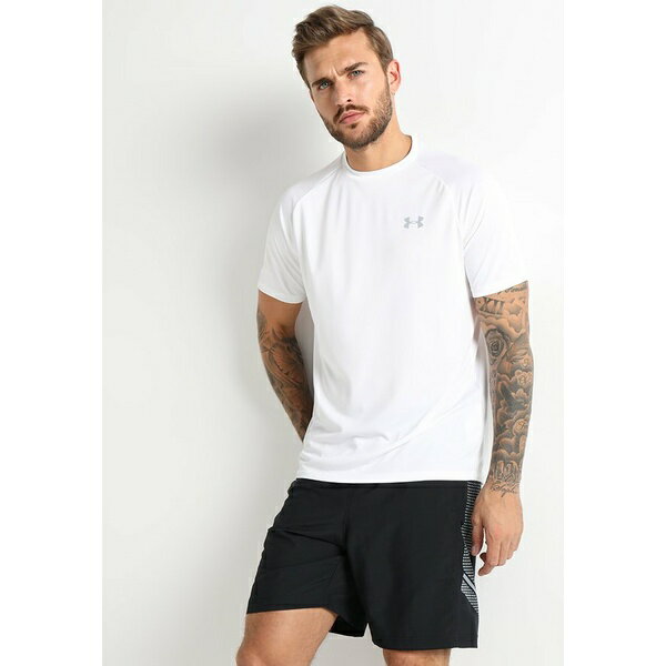 アンダーアーマー メンズ Tシャツ トップス TECH TEE - Sports T-shirt - white/overcast gray