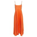 エーエルシー レディース ワンピース トップス Hollie Pleated Midi-Dress vivid orange