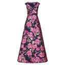 ケイアンガー レディース ワンピース トップス Yvette Rose Jacquard Gown cerise navy