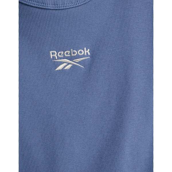 パからお リーボック レディース Tシャツ トップス Reebok Classics Wide Ribbed t-shirt in blue