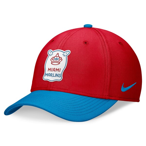 ナイキ メンズ 帽子 アクセサリー Miami Marlins Nike 2024 City Connect Swoosh Flex Hat Red/Blue